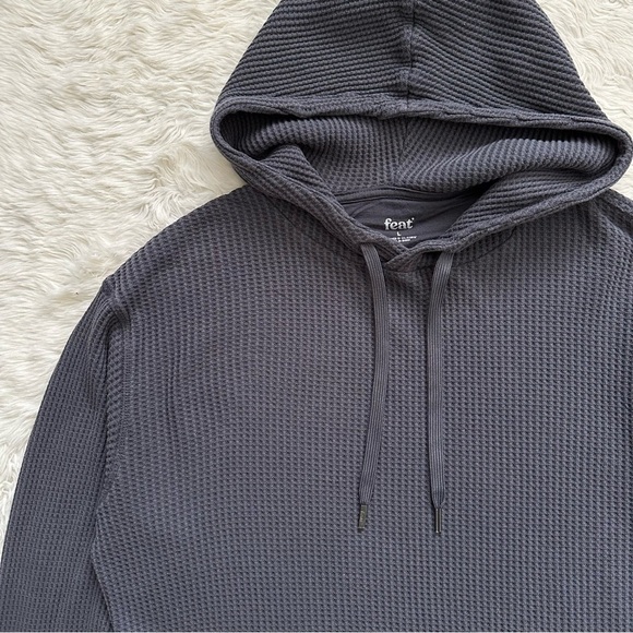 Feat Clothing Mens TreeCell Waffle Hoodie Long Sleeve Gray L - Picture 5 of 12
